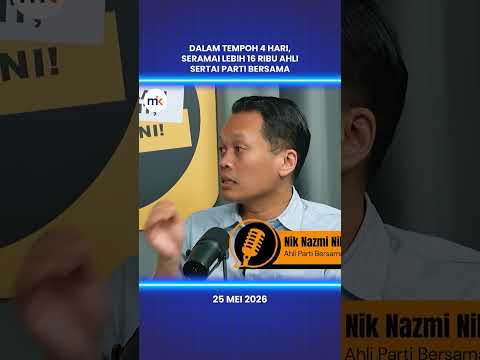 Dalam tempoh 4 hari, seramai lebih 16 ribu ahli sertai Parti Bersama thumbnail