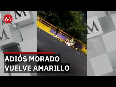 CdMx repinta infraestructura amarilla tras polémica por color morado rumbo al Mundial thumbnail