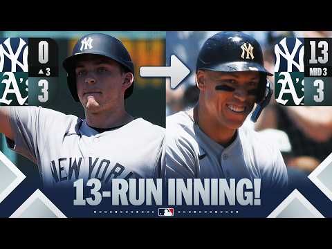 13-RUN INNING?! Yankees send 18 BATTERS to the plate in the 3rd inning! 😱🔥| MLB Highlights thumbnail