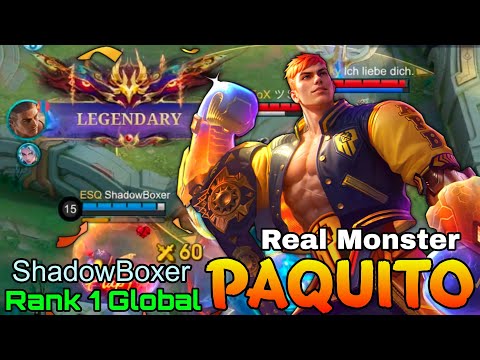 Real Monster Paquito Legendary Gameplay - Top 1 Global Paquito by ShadowBoxer - Mobile Legends thumbnail
