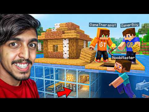 We Built a Hidden Underwater House in Minecraft! thumbnail