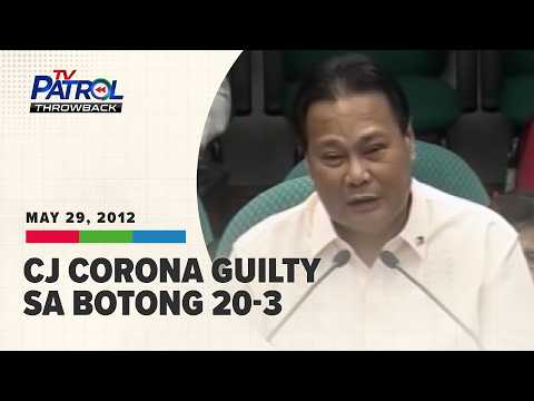 TV Patrol Throwback (2012): Hatol ng Senado sa impeachment ni dating Chief Justice Renato Corona thumbnail