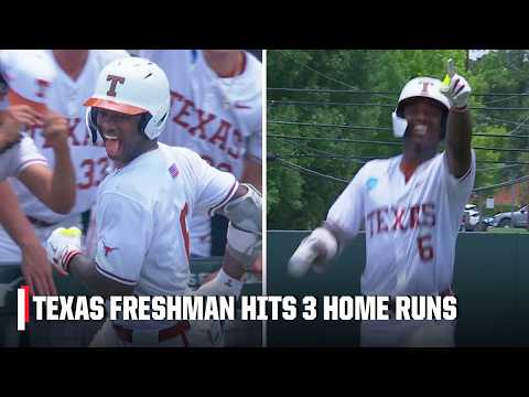 3 HOME RUNS 😮 Texas' Anthony Pack Jr. sets a Longhorns NCAA tourney record 🔥 | ESPN College Baseball thumbnail