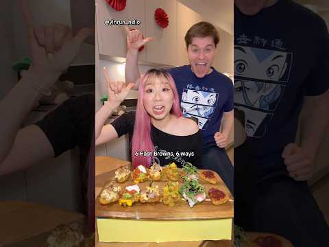 Our faces were so funny eating the last one 😂 #6ways #hashbrowns #tastetest #yinrunandluke #foodie thumbnail