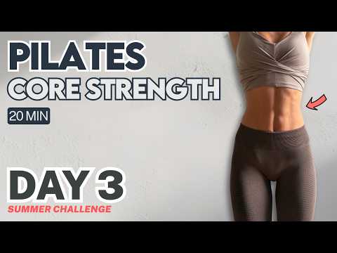 Day 3 | FREE Summer Pilates x Strength Challenge | 20 Min Core Strengthening for Waist  Abs  thumbnail