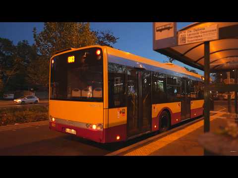 Poland, Poznań, bus 603 night ride from Garbary PKM to AWF thumbnail