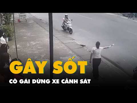 Video cô gái dừng xe cảnh sát để trao trả gậy chỉ huy giao thông gây sốt mạng thumbnail