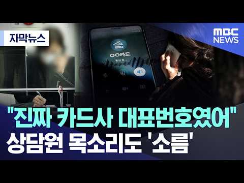 [자막뉴스] "진짜 카드사 대표번호였어"..상담원 목소리도 '소름'(MBC뉴스) thumbnail