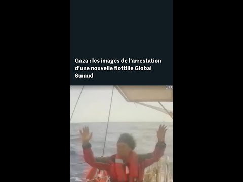Gaza : les images de l’arrestation par Israël d’une nouvelle flottille thumbnail
