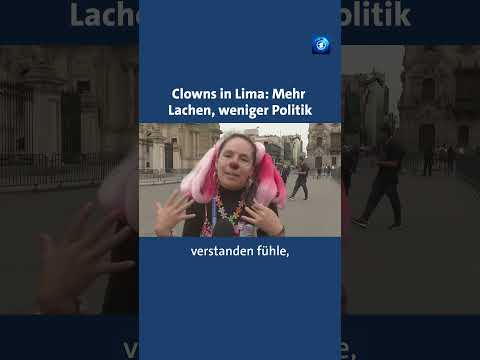 Die Clowns schütteln fleißig Hände und bringen viele zum Lachen #tagesschau #Peru #Clown thumbnail