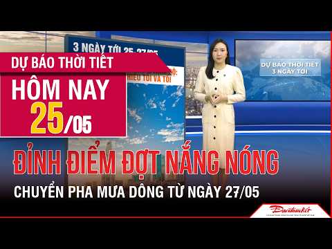 Dự báo thời tiết 25-27/05 | Bắc Bộ và Trung Bộ nắng nóng đỉnh điểm, vùng núi phía Tây trên 39 độ C thumbnail