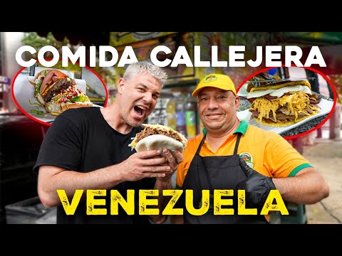 Probando COMIDA CALLEJERA en VENEZUELA 🫓 🇻🇪 | Platos GIGANTES sin SENTIDO!! thumbnail