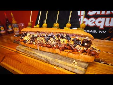 THE BIGGEST BBQ SANDWICH CHALLENGE IN LAS VEGAS HAS ONLY BEEN BEATEN ONCE! | BeardMeatsFood thumbnail