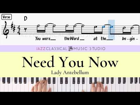 Need You Now - Lady Antebellum | Piano Tutorial (EASY) | WITH Music Sheet | JCMS thumbnail