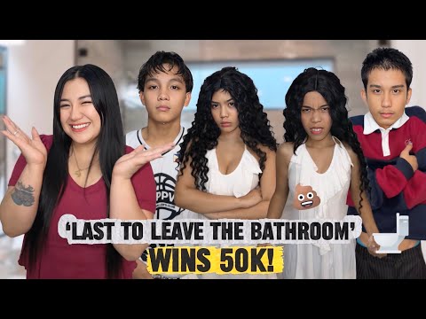 LAST TO LEAVE THE BATHROOM WINS 50k | FAMILYAY thumbnail