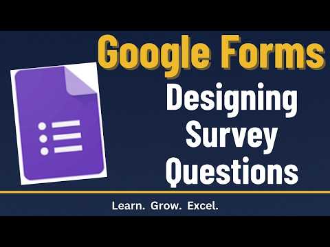 Google Forms - Designing Survey Questions | Computer Basics thumbnail