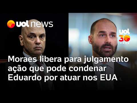 Moraes libera para julgamento no STF ação que pode condenar Eduardo Bolsonaro por atuar nos EUA thumbnail