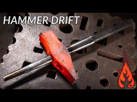 Blacksmithing - Forging a Hammer Drift (for factory made handles) thumbnail