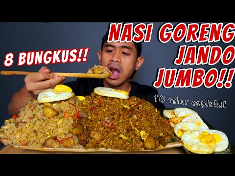 MUKBANG 8 BUNGKUS NASI GORENG TOPPING JANDO JUMBO PORSI BRUTAL!! thumbnail
