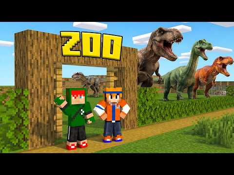 CAPTURANDO DINOSSAUROS PARA CRIAR UM ZOOLÓGICO NO MINECRAFT!! thumbnail