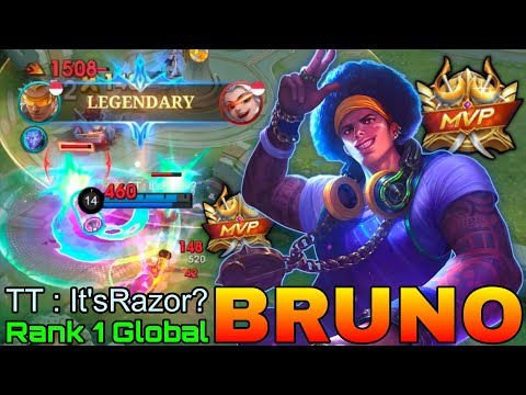 Legendary Bruno Double MVP Gameplay - Top 1 Global Bruno by TT : ItsRazor? - Mobile Legends thumbnail