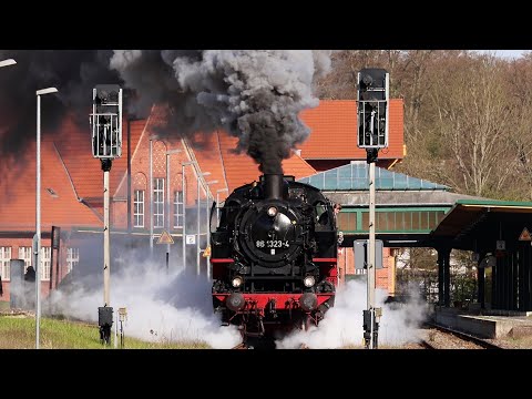 Dampfspektakel auf der Insel Usedom | Sonderfahrten der Dampflok Baureihe 86 thumbnail