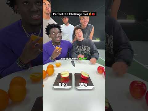 Perfect Cut Challenge 🤣 First team to 3 WINS 🏆 thumbnail