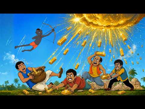 Sonar Bristi O Lobher Shasti || Lullu Bhuter Mojar Golpo || Bangla Animated Ghost Story thumbnail
