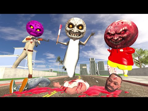 Franklin Save Shinchin & Granny & Police Man To Become Scary Moon in Indian Bike Driving 3D: thumbnail