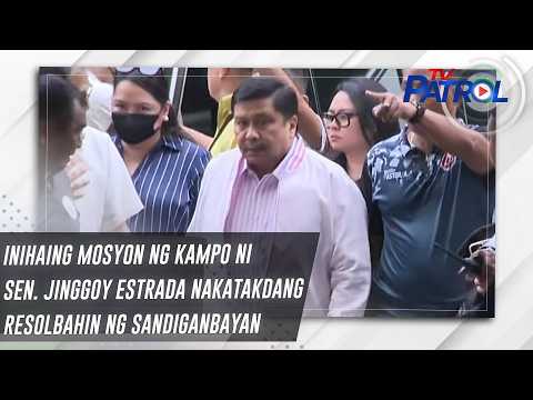 Inihaing mosyon ng kampo ni Sen. Jinggoy Estrada nakatakdang resolbahin ng Sandiganbayan | TV Patrol thumbnail