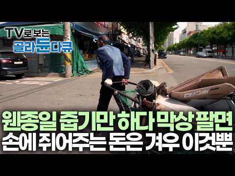 온종일 뼈 빠지게 주워도 밥 한끼 사먹기 힘들다. 삶의 벼랑 끝 폐지 수집으로 생계 이어가는 노인들의 잔혹한 현실｜쓰레기 더미 속 희망 찾는 이들의 이야기｜다큐 it｜#골라듄다큐 thumbnail