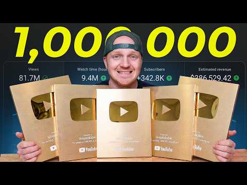 I Took 5 YouTube Channels Past 1,000,000 Subs To Prove Its Not Luck thumbnail