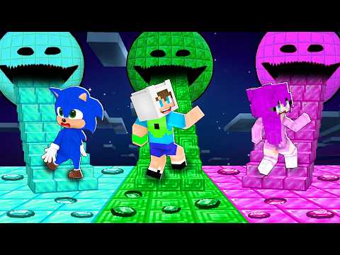 YANLIŞ KORKUNÇ AY MERDİVENİNİ SEÇERSEN ÖLÜRSÜN ⚠️ Minecraft thumbnail