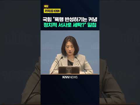 국힘 "정원오, 폭행 반성하기는 커녕 정치적 서사로 세탁?" 일침 / KNN thumbnail