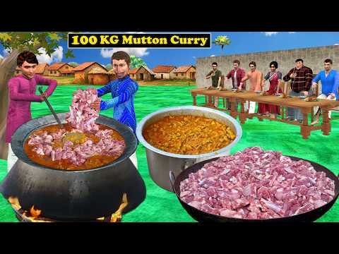 100 Kg Mutton Curry Cooking Fail Village Style Mutton Curry Hindi Kahani Moral Stories Comedy Video thumbnail