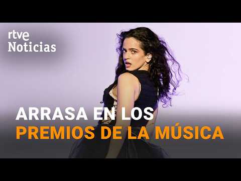 ROSALÍA LOGRA 8 PREMIOS de la ACADEMIA de MÚSICA, seguida de LEIVA y LIA KALI | RTVE Noticias thumbnail