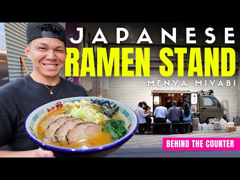 Behind the Counter at a Japanese Ramen Yatai Stand thumbnail