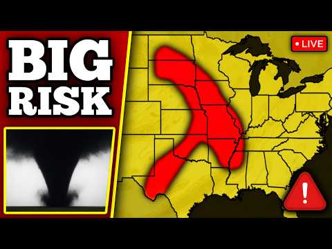 🔴 BREAKING TORNADO THREAT COVERAGE - Strong Tornadoes Possible With LIVE Storm Chasers... thumbnail