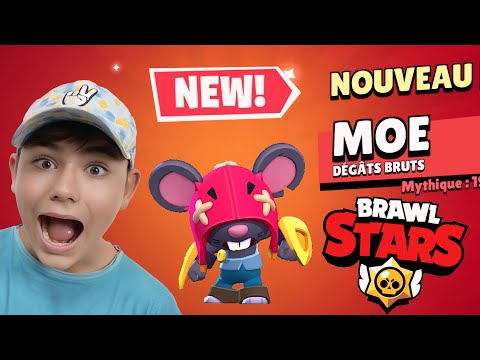 JE DÉCOUVRE LE NOUVEAU BRAWLER MYTHIQUE MOE SUR BRAWL STARS ! (il est incroyable) thumbnail