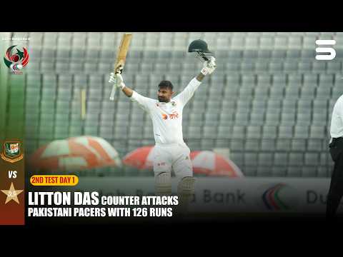 Litton Das Counter Attacks Pakistani Pacers With 126 Runs | Ban vs Pak | 2nd Test | ICC WTC | M9I1H thumbnail