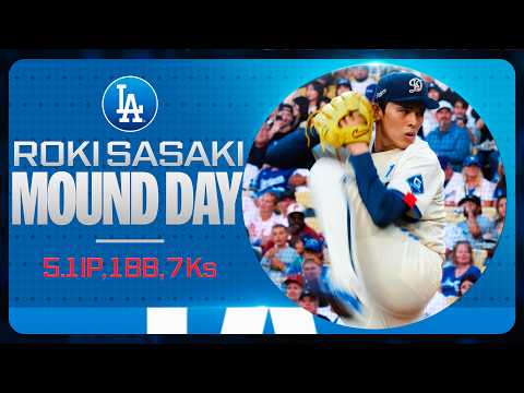 Roki Sasaki strikes out 7 batters across 5 1/3 solid innings for the Dodgers 💪 | MLB Highlights thumbnail