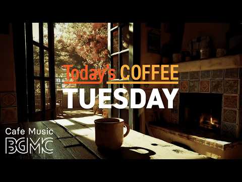 Today's COFFEE TUESDAY: Doorway Sunset Cafe Jazz ☕ Soft Piano & Smooth Bossa Nova for Calm Focus thumbnail