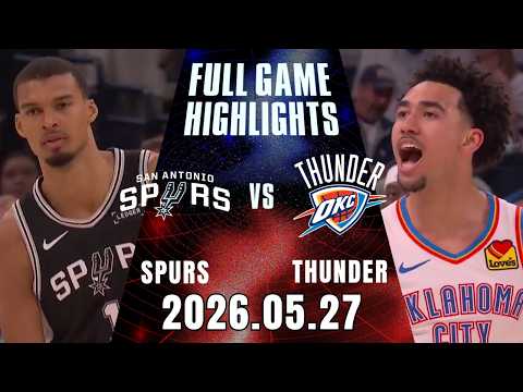 【2025-26 NBA】05/27 Game 5 #聖安東尼奧馬刺 vs #奧克拉荷馬雷霆 全場賽事精華｜FULL GAME HIGHLIGHTS｜NBA 季後賽場場直播 thumbnail