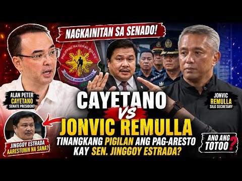 🔥 NAGKAINITAN! Jonvic Remulla at Cayetano Nagbanggaan sa Isyu ng Pag-aresto kay Jinggoy thumbnail