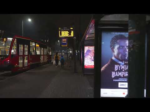 Poland, tram 17 night ride from Bytom Plac Sikorskiego to Chorzów Rynek thumbnail