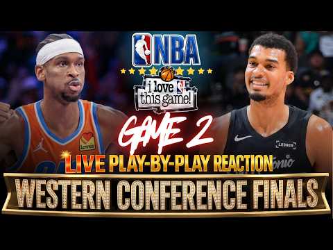 ?OKC VS SPURS │ WEST FINALS Game 2 - 2026 NBA PLAYOFFS  Play-By-Play Reaction & Scoreboard thumbnail