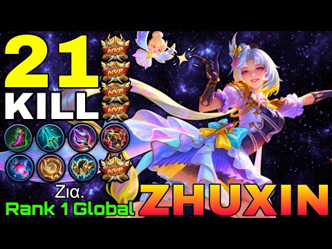 21 Kills Zhuxin Hard Carry Mode - Top 1 Global Zhuxin by Zια. - Mobile Legends thumbnail