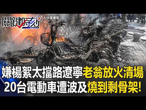 嫌楊絮太擋路遼寧老翁「放火清場」 20台電動車遭波及「燒到剩骨架」！【關鍵時刻】20260602-3 張炤和【關鍵時刻】20260602-3 張炤和 吳政峰 thumbnail