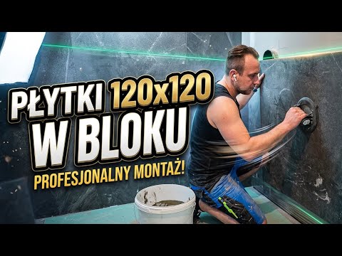 Gres 120x120 ! Układam płytki na ścianach w łazience. #remont4you  thumbnail