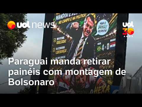 Paraguai manda retirar painéis após montagem com Jair Bolsonaro causar confusão thumbnail